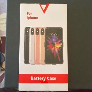 New in box Red IPhone X case with battery charger.